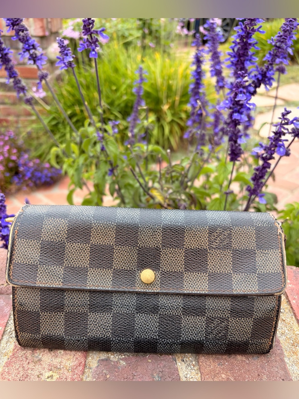 Louis Vuitton Damier Long Wallet Authentic 2005 DateCode Damaged